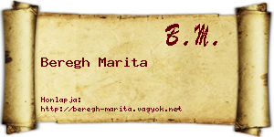 Beregh Marita névjegykártya